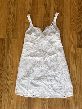 Abercrombie and fitch floral eyelet mini dress